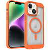 For iPhone 14 Honeycomb Cooling MagSafe Phone Case(Orange)