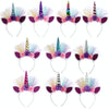 F006 Cartoon Headband Children Birthday Festival Party Hair Accessories(Pink 2)