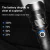 X92 Luminous Flux: 2000lm LED Waterproof Flashlight, Retractable Focus Function (Black)