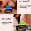 200ml  Fireplace Flame Aromatherapy Air Humidifier USB Colorful Night Light Essential Oil Diffuser(Wood Grain)