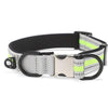 Reflective Dog Collar, Green, Medium - Safety Nylon Collar