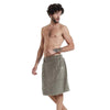 Adjustable Sticky Beach Towel Shower Room Men Wearable Bathrobe with Pockets, Size: XL(Grey)