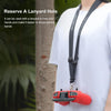 For DJI FPV Combo Remote Control PULUZ Silicone Protective Case with Neck Strap(Red)