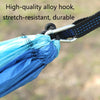 Outdoor Hammock Nylon Parachute Cloth Travel Camping Swing, Style: 2.7m x 1.4m (Orange+Sky Blue)