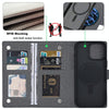 For iPhone 15 Pro Max ViLi GBS Series MagSafe Magnetic RFID Leather Flip Phone Case(Black)