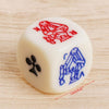 10 PCS Acrylic Carved Round Corner Poker Dice Bar Family Party Game Props(Yellow)