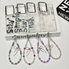 For Samsung Galaxy S22+ 5G Little Fresh Bow Bracelet Chain TPU Phone Case(Black)