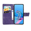 For  Asus Zenfone 7 ZS670KS Butterfly Love Flower Embossed Horizontal Flip Leather Case with Bracket / Card Slot / Wallet / Lanyard(Dark Purple)