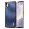 For Samsung Galaxy A06 4G AZNS Electroplated Edge Carbon Fiber Texture Phone Case(Blue)