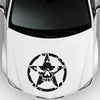 D-520 Star Pattern Car Modified Hood Decorative Sticker(Black)