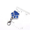 10 Light Blue Enamel Paw Print Charms - Jewellery Making
