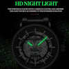 BINBOND B7872 Multifunctional Hollow Luminous Waterproof Quartz Watch, Color: White Steel-Black-White