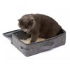 Portable Foldable Cat Litter Box 24x40cm Travel Bag with Scoop