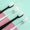 10pcs Nano Silk Soft Bristle Independent Packing Portable Couple Toothbrush, Spec: Black Flat-head