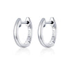 Simple Earrings Sterling Silver S925 Earrings Ear Buckles, Color:Silver
