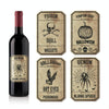8pcs /Set Halloween Wine Labels Stickers Party Supplies Funny Wine Gift