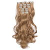 50cm 16 Card Long Curly Hair Wig Seamless Hair Extension Piece(14.24M27#)