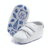 D0735 PU Leather Soft Soled Slip-On Baby Walking Shoes, Size: 12cm(Bluetail)