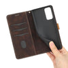 For Samsung Galaxy S20 FE Grid Stitching Leather Phone Case with Lanyard(Brown)