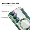 For Samsung Galaxy A56 5G Shield MagSafe RFID Anti-theft Rhombus Leather Phone Case(Green)