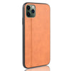 For iPhone 11 Pro Max Shockproof Sewing Cow Pattern Skin PC + PU + TPU Case(Orange)