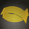 Motorcycle 18inch Wheel Stickers Modified Wheel Reflective Stickers(Yellow)
