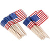 100pcs/pack 65mm National Flag Toothpick  Cupcake Toppers Cocktail Sticks, Style: American