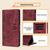 For Samsung Galaxy A33 5G Mandala Embossed Retro Frosted Leather Phone Case(Red)