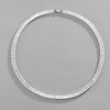 NL102 Encrusted Zirconium Cuban Bracelet, Size: 55cm (Silver)