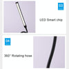 LED Desk Lamp 8W Folding Adjustable USB Charging Eye Protection Table Lamp, USB Charge Version(Black)