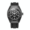 BAOGELA 1901 Honeycomb Hollow Luminous Dial Silicone Strap Quartz Watch For Men(Black)