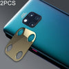 2 PCS 10D Full Coverage Mobile Phone Metal Rear Camera Lens Protection Ring Cover for Huawei Mate 20 Pro(Gold)