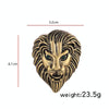 Personality Creative Lion Brooches Retro Alloy Animal Badge Coat Suit Chest Blossom(Silver)
