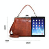 036 Vintage Buckle Handbags Leather Adjustable Crossbody Bag(Coffee)