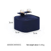 5x5x3cm Rectangular Stud Seat Jewelry Display Props Blue Microfiber Window Necklace Earring Ring Stand