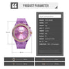 SkMEI 1553 Women LED Color Light Transparent Waterproof Watch Inlaid With Water Drill(Purple)