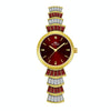 BS Bee Sister  FA1700 Diamond Inlaid Ladies Watch Symphony Wrist Watch(Golden Red)