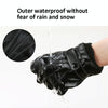 Winter Men PU Leather Touch Screen Plush Lining Warm Cycling Gloves, Size: Free Size(Black)