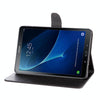 For Galaxy Tab A 10.1 (2016) / P580 Simple Style Horizontal Flip Leather Case with Holder & Card Slots & Wallet (Black)