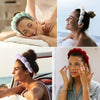6 In 1 Spa Headbands Hair Claw Clips Set For Women Girls Facial Makeup Turban(Black)