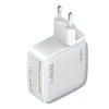 LDNIO Q408 100W GaN USB+3 USB-C / Type-C Interface Charger with 1m 100W USB-C / Type-C to USB-C / Type-C Data Cable, Plug Type:EU Plug(White)