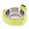 Hanging Pet Bowl, Green, Cage/Kennel, Stainless Steel