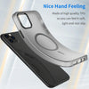 For iPhone 11 Pro Max MagSafe Frosted Translucent TPU + PC Full Coverage Phone Case(Black)