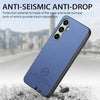 For Samsung Galaxy S24 FE 5G Twill Fabric Leather Skin Back Phone Case(Blue)