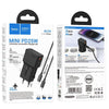 hoco AC24 Mini PD25W QC3.0 Universal Travel Charger with Type-C to 8 Pin Cable(Black)