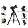 QingZhuangShiDai Q111 Aluminum Alloy Mobile Phone Camera Photography Tripod(Black)