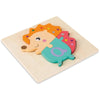 3 PCS Early Childhood Education Wooden Three-Dimensional Jigsaw Puzzle Toy(Hedgehog)