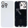 iPhone 15 Pro Glass Back Cover, Wireless Charging, White