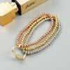 3 In 1 Men Women Micro-inlaid Zircon Elastic Bracelet(Five-pointed star)