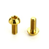 2 PCS Bicycle Accessories Titanium Bottle Cage Screw M5 12mm(Gold)